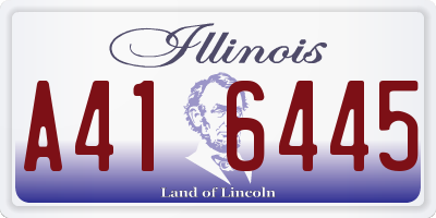 IL license plate A416445