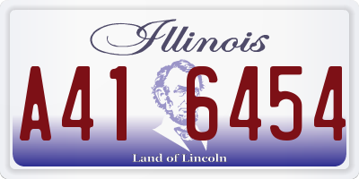 IL license plate A416454