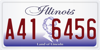IL license plate A416456