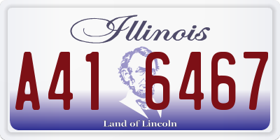 IL license plate A416467