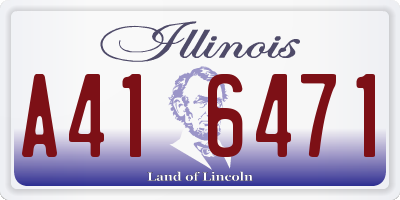 IL license plate A416471