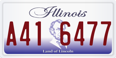 IL license plate A416477