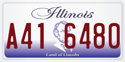 IL license plate A416480