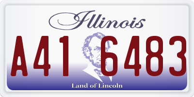 IL license plate A416483