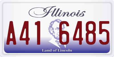 IL license plate A416485