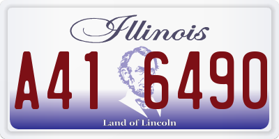 IL license plate A416490