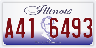 IL license plate A416493