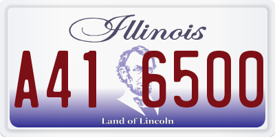 IL license plate A416500