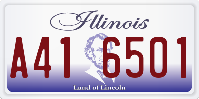 IL license plate A416501