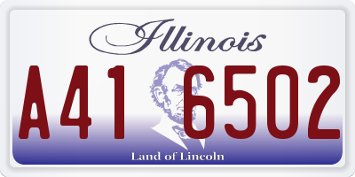 IL license plate A416502