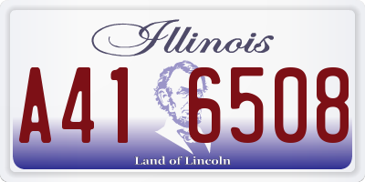 IL license plate A416508