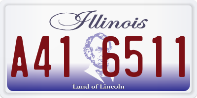 IL license plate A416511