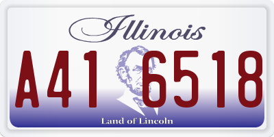 IL license plate A416518