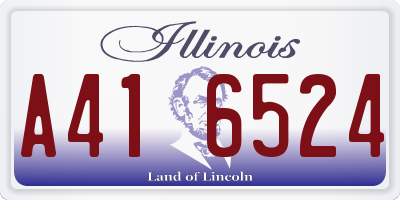 IL license plate A416524