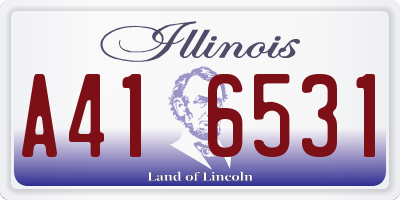 IL license plate A416531