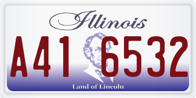 IL license plate A416532