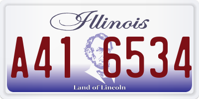IL license plate A416534