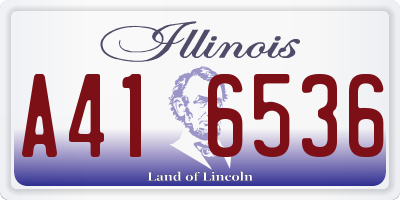 IL license plate A416536