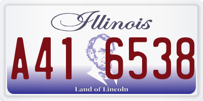 IL license plate A416538