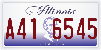 IL license plate A416545