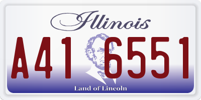 IL license plate A416551