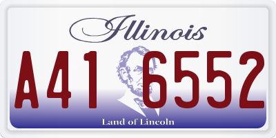 IL license plate A416552