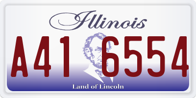 IL license plate A416554