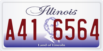 IL license plate A416564
