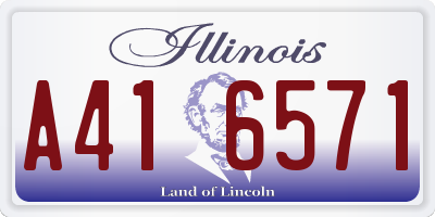 IL license plate A416571