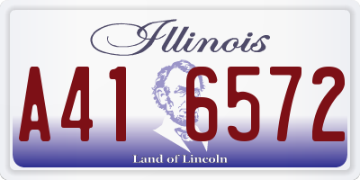 IL license plate A416572