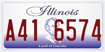 IL license plate A416574