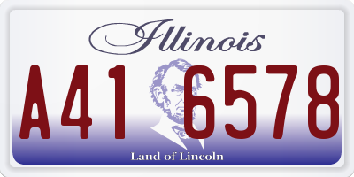IL license plate A416578
