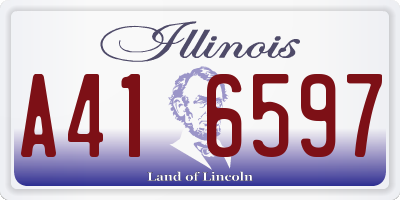 IL license plate A416597