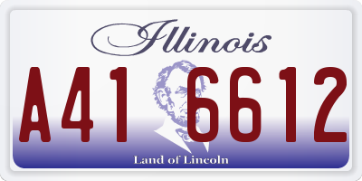 IL license plate A416612