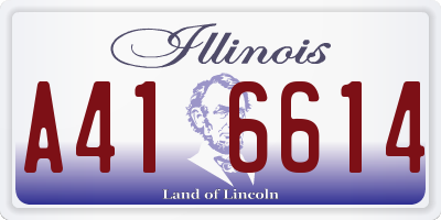 IL license plate A416614