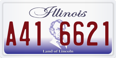 IL license plate A416621