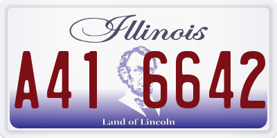 IL license plate A416642