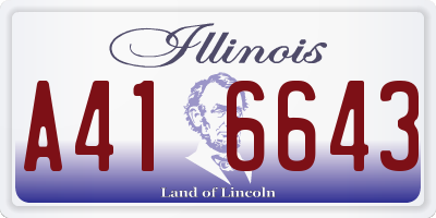 IL license plate A416643