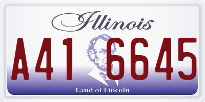 IL license plate A416645