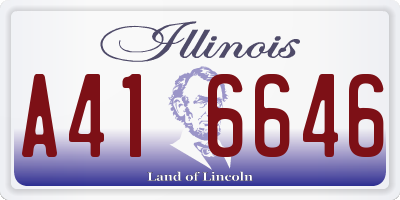 IL license plate A416646