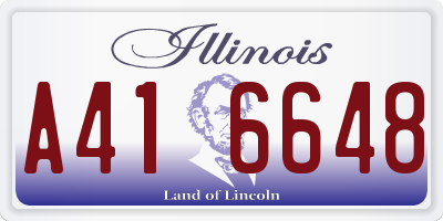 IL license plate A416648