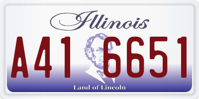 IL license plate A416651