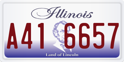 IL license plate A416657