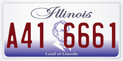 IL license plate A416661