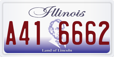 IL license plate A416662