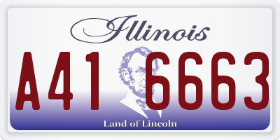 IL license plate A416663