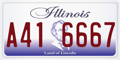 IL license plate A416667