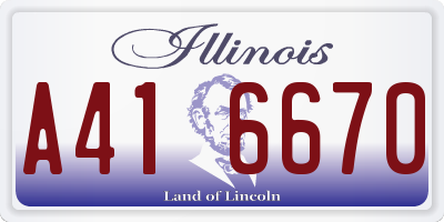 IL license plate A416670