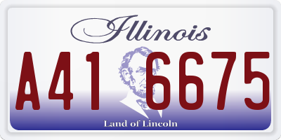 IL license plate A416675