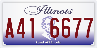 IL license plate A416677